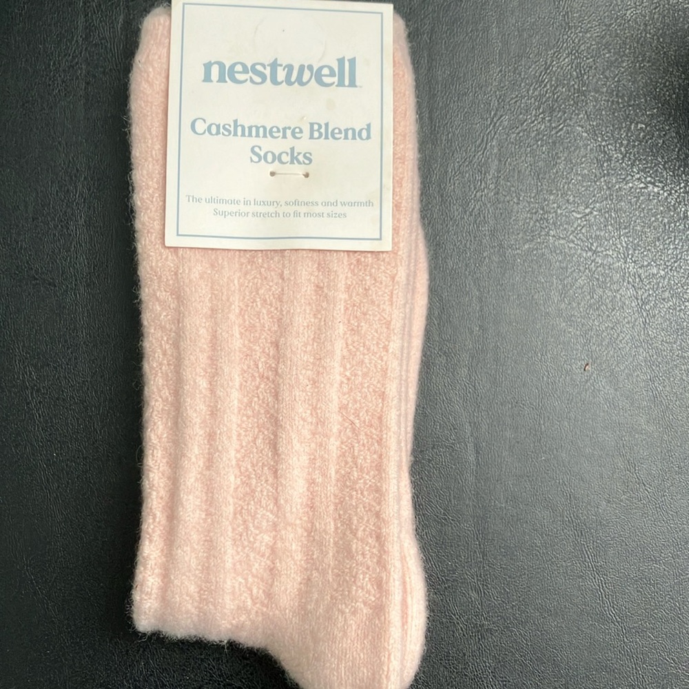 Bed Bath & Beyond Nestwell Cashmere Blend Socks - Soft Pink
